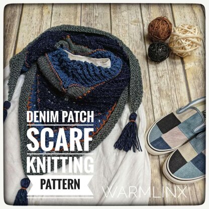 Denim Patchwork Scarf