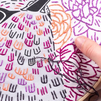 PopLush Blossom Hunter Embroidery Kit - 8in
