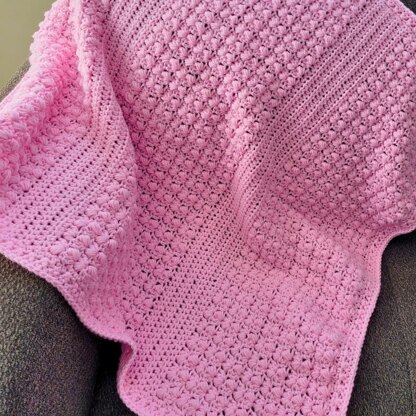 Rosebud Baby Blanket - Crocheted in Pound of Love