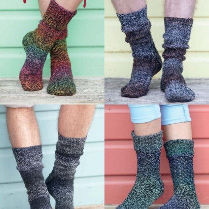 Ribbed and Stocking Stitch Socks in Hayfield Illusion DK - 7935 - Downloadable PDF