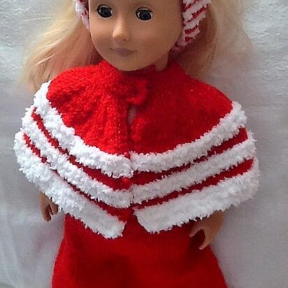 Christmas dress and dolls cape