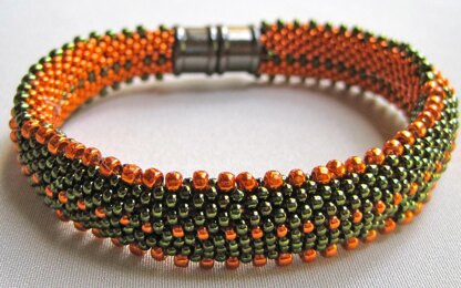 Lots of Dots Bead Crochet Bangle