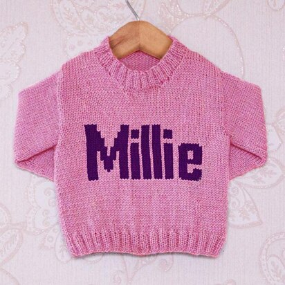 Intarsia - Millie Moniker Chart - Childrens Sweater