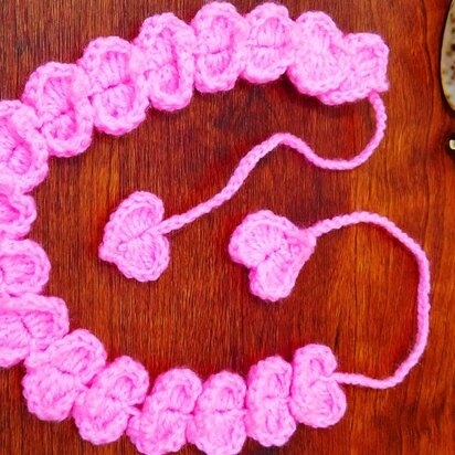 A Crochet Hearts Headband