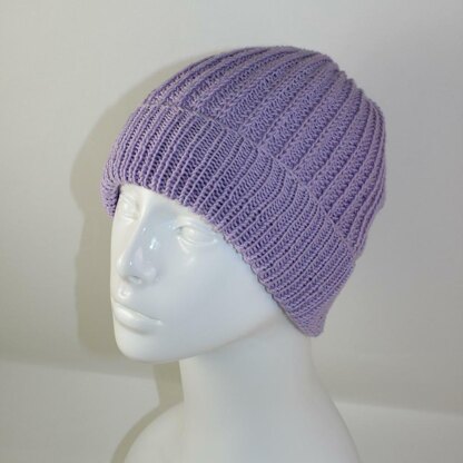 4 Ply Fishermans Rib Unisex Beanie Hat Knitting pattern by ...