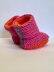 Stripey Baby Booties