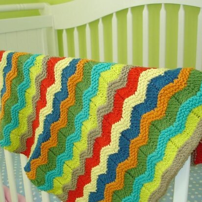 Wavy Baby blanket - knitting pattern