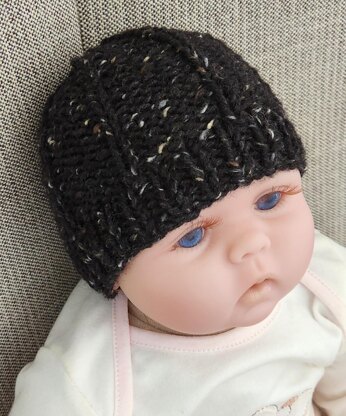 Kelsey – baby’s 5x1 rib beanie