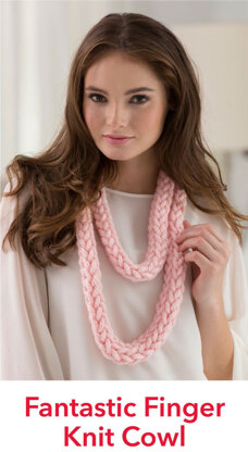 Fantastic Finger Knit Cowl in Red Heart Grande - LW4649EN