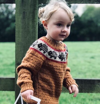 Textured Jumper With Hedgehog Yoke