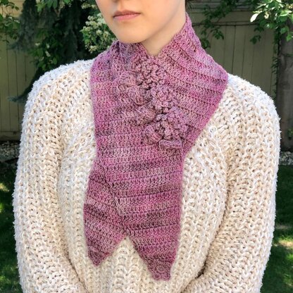 Floral Peony Scarf Crochet pattern by Valerie Baber Designs