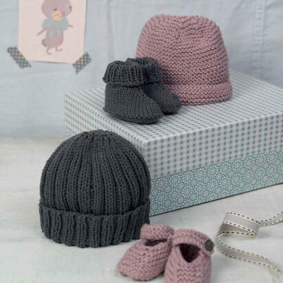 Bubble & Squeak Hat and Shoes in Erika Knight Gossypium Cotton - Downloadable PDF