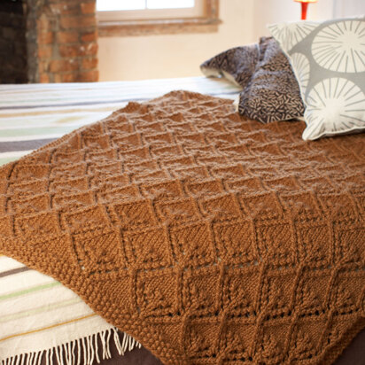 Autumn Lace Afghan in Lion Brand Wool-Ease Thick & Quick - 80878AD