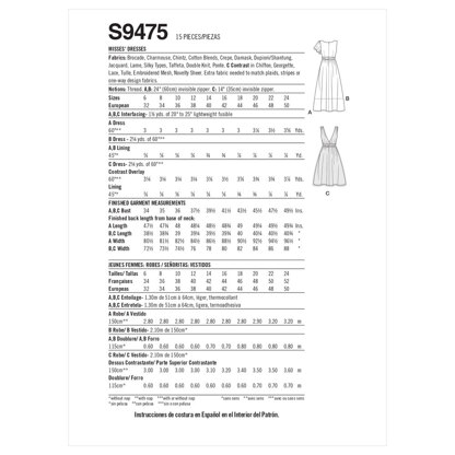 Simplicity Kinderkleider S9475 - Schnittmuster, Größe 16-18-20-22-24