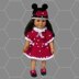 Minnie Mouse Doll Dress for 18" Doll