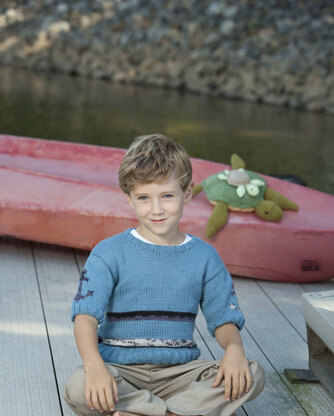 Little Sailor Pullover in Universal Yarn Cotton Supreme