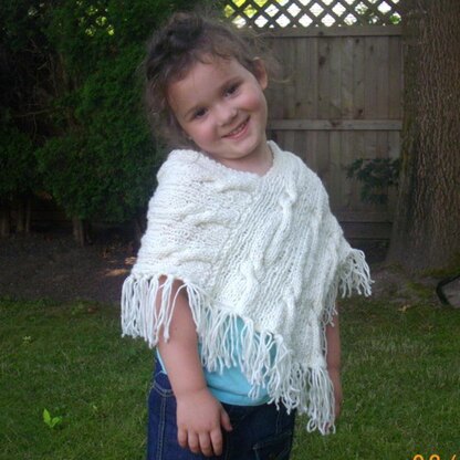 Caireann shawl poncho for girls