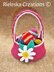 Easter flower basket and coloured easter eggs