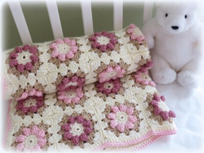 Baby Blanket with Roses