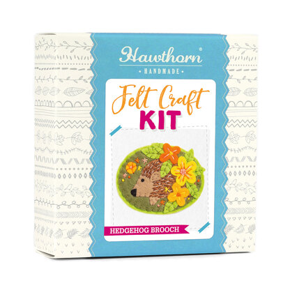 Hawthorn Handmade Hedgehog Brooch Felt Craft Kit