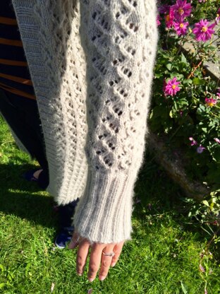 Zigzag Eyelet Cardigan