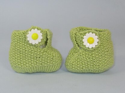 Baby T Bar Daisy Booties