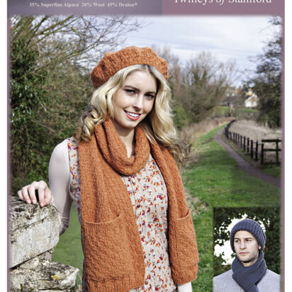 Knitted Scarves & Hats in Twilleys Mist DK - 9178