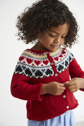 " Celine Cardigan " - Cardigan Knitting Pattern For Girls in MillaMia Naturally Soft Merino by MillaMia