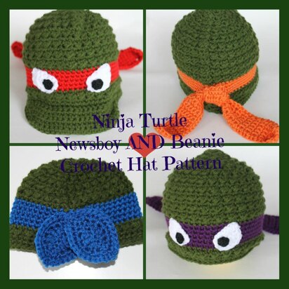 Ninja Turtle Newsboy AND Beanie Hat