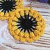 130. Sunflower earrings