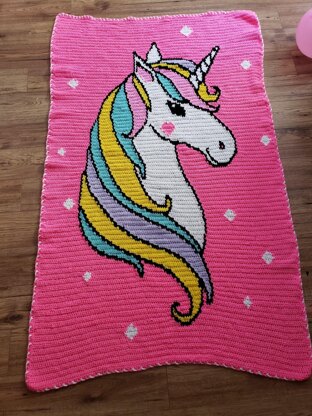 Unicorn Beauty Graphghan Pattern