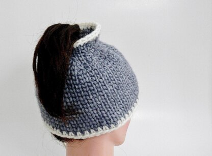 Bun Hat Knit Look Crochet