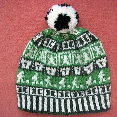 Soccer Beanie - knitting pattern