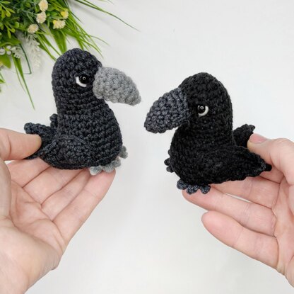 Crochet Crow Amigurumi Pattern, Crochet Bird Pattern