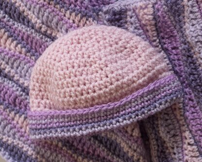 Baby Blanket and Hat Layette