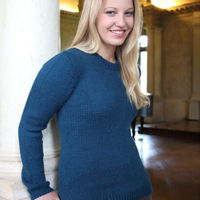 B8 Basic Set-in Sleeve Pullover - Sweater Knitting Pattern for Women in Valley Yarns Stockbridge