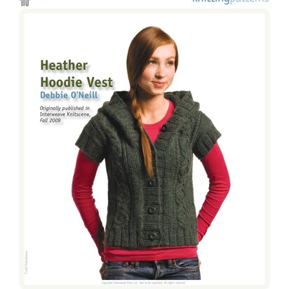 Heather Hoodie Vest in Brown Sheep Lamb’s Pride Bulky - Downloadable PDF