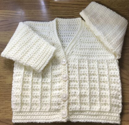 Rib Pattern Crochet Cardigan Pattern for Baby/Child.(1015)