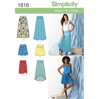 Simplicity Women's Knit or Woven Skirts 1616 - Sewing Pattern
