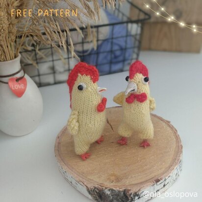 Funny rooster knitting pattern