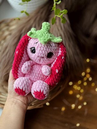 Strawberry bunny snuggler