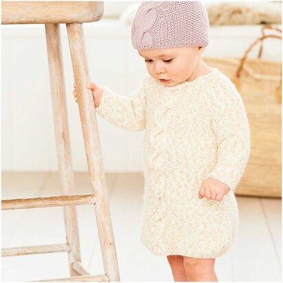 Baby's Dress, Hat and Jumper in Rico Baby Dream Luxury Touch Uni DK - 1040 - Downloadable PDF