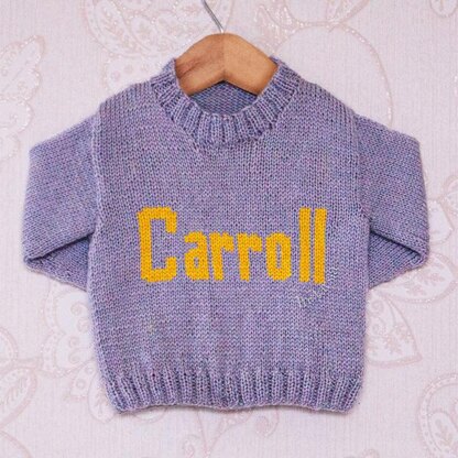 Intarsia - Carroll Moniker Chart - Childrens Sweater