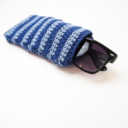 Striped Sunglasses Pouch