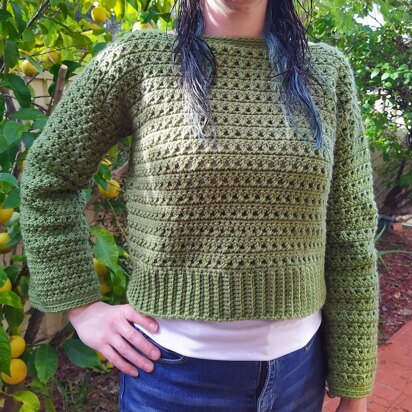 Crochet Pattern - Comfy Cropped Sweater