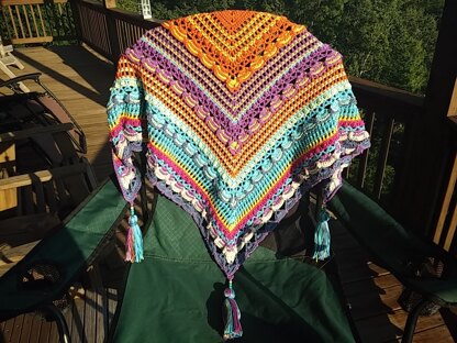 Sunset Boho Shawlette