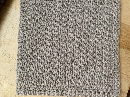 Olive Double Linen Stitch Washcloth