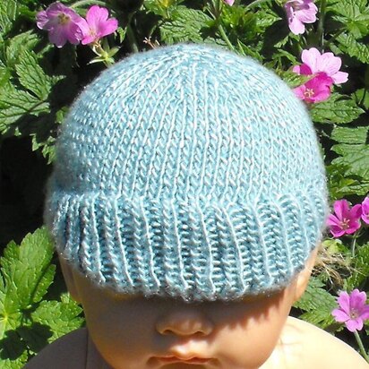 BABY SILK SUNDAY BEANIE CAP HAT KNITTING PATTERN - MADMONKEYKNITS