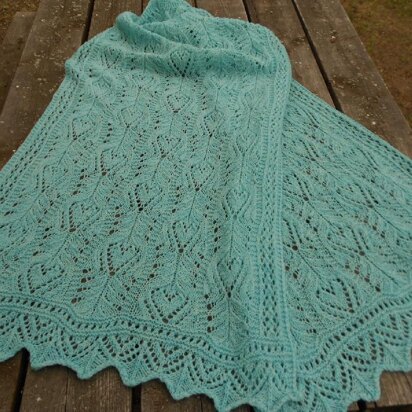 Hidden Hearts Lace Shawl