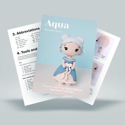 Amigurumi Doll Aqua the Water Spirit
